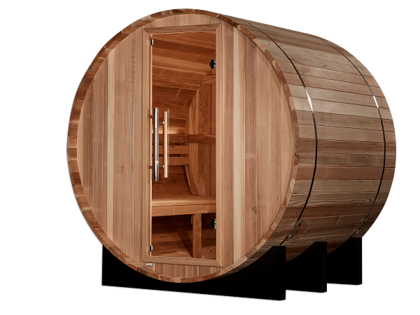 Golden Designs St. Moritz 2 Person Traditional Barrel Sauna - Pacific Cedar - Image 2