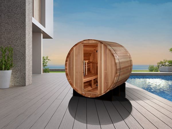 Golden Designs St. Moritz 2 Person Traditional Barrel Sauna - Pacific Cedar - Image 6