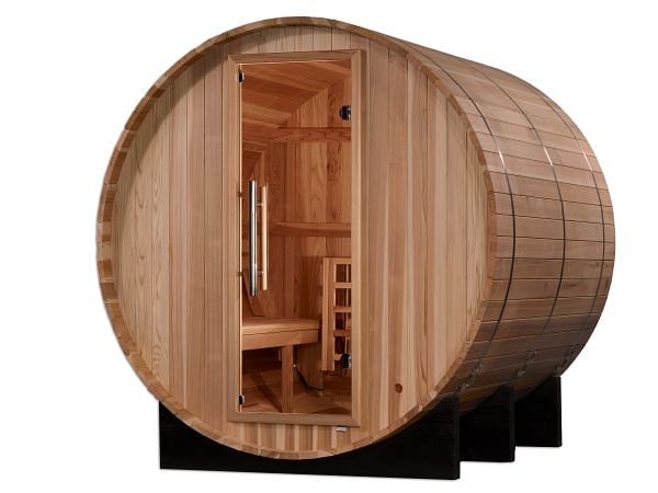 Golden Designs Arosa 4 Person Traditional Barrel Sauna - Pacific Cedar - Image 2