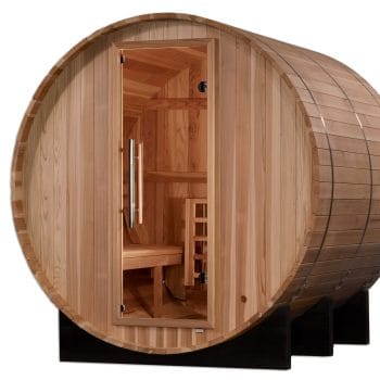 Alternative view of Golden Designs Arosa 4 Person Traditional Barrel Sauna - Pacific Cedar