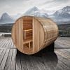 Golden Designs Klosters 6 Person Traditional Barrel Sauna - Pacific Cedar