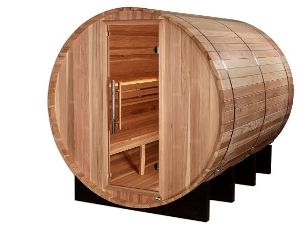 Golden Designs Klosters 6 Person Traditional Barrel Sauna - Pacific Cedar - Image 2