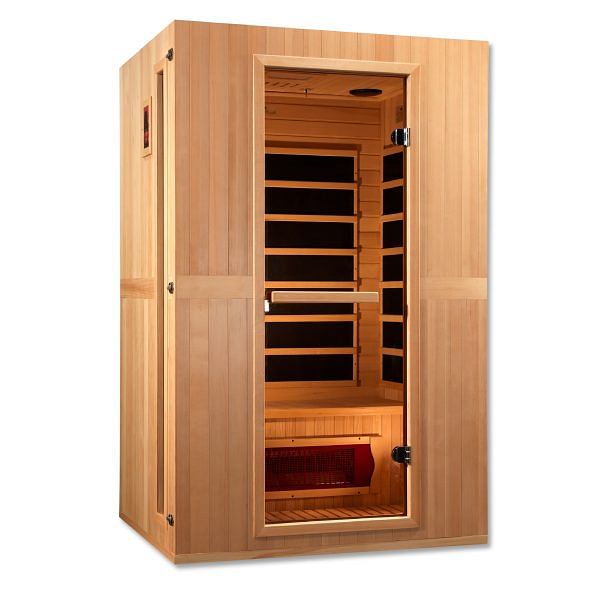 Golden Designs Maxxus "Serenity" Dual Tech 2-Person Low EMF FAR Infrared Sauna with Canadian Hemlock