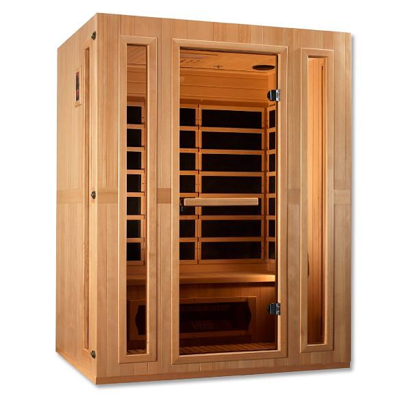 Golden Designs Maxxus "Trinity" Dual Tech 3-Person Low EMF FAR Infrared Sauna with Canadian Hemlock - Image 5