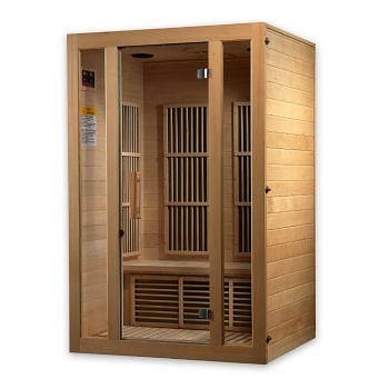 Golden Designs Maxxus "Seattle" Edition 2-Person Low EMF FAR Infrared Carbon Sauna with Canadian Hemlock