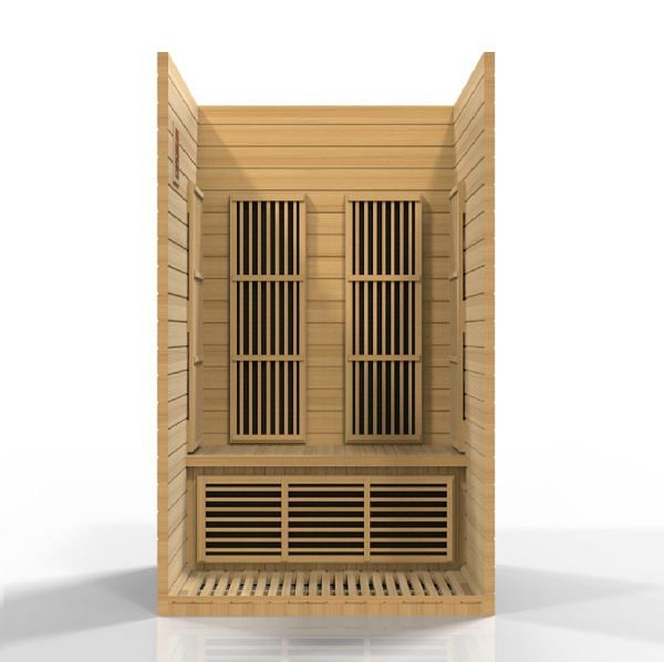 Golden Designs Maxxus "Seattle" Edition 2-Person Near Zero EMF FAR Infrared Carbon Sauna with Canadian Hemlock - Image 6