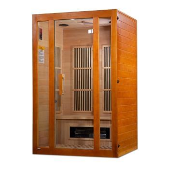 Golden Designs Aspen Maxxus 2-Person Low EMF FAR Infrared Sauna with Hemlock Wood