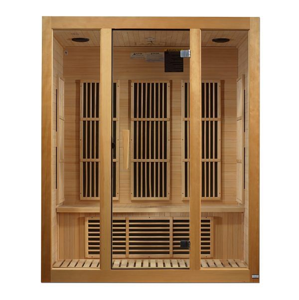 Golden Designs Maxxus "Bellevue" 3-Person Near Zero EMF Infrared Sauna with Canadian Hemlock - Image 3