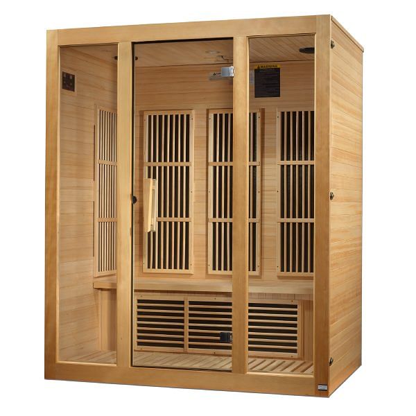 Golden Designs Maxxus "Bellevue" 3-Person Near Zero EMF Infrared Sauna with Canadian Hemlock - Image 4