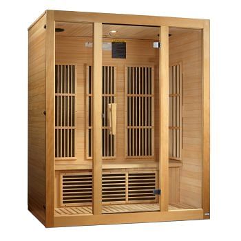 Golden Designs Maxxus "Bellevue" 3-Person Low EMF FAR Infrared Sauna with Canadian Hemlock