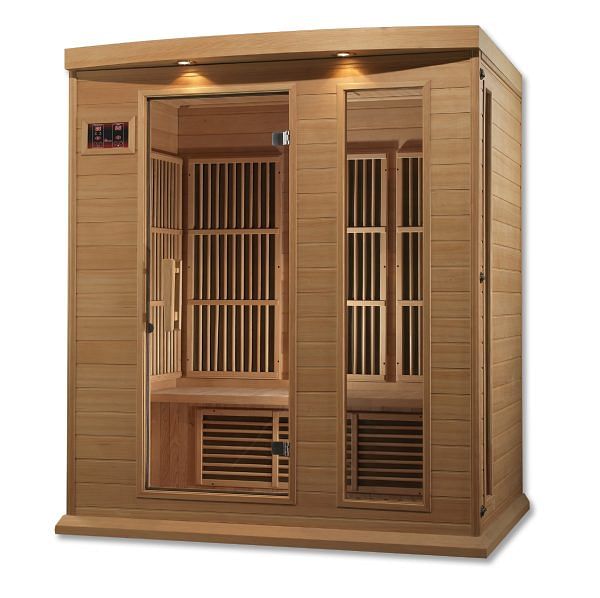 Golden Designs Maxxus 3-Person FAR Infrared Sauna Low EMF with Canadian Hemlock - Image 4