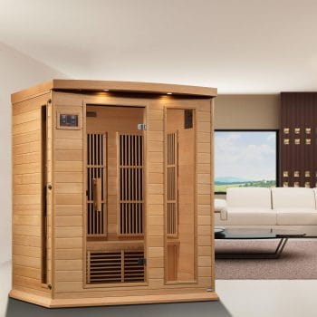 Alternative view of Golden Designs Maxxus 3-Person FAR Infrared Sauna Low EMF with Canadian Hemlock