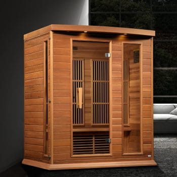 Alternative view of Maxxus 3-Person Near Zero EMF (Under 2MG) FAR Infrared Sauna (Canadian Red Cedar)