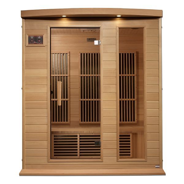 Golden Designs Maxxus 3-Person Near Zero EMF FAR Infrared Sauna with Canadian Hemlock - Image 3