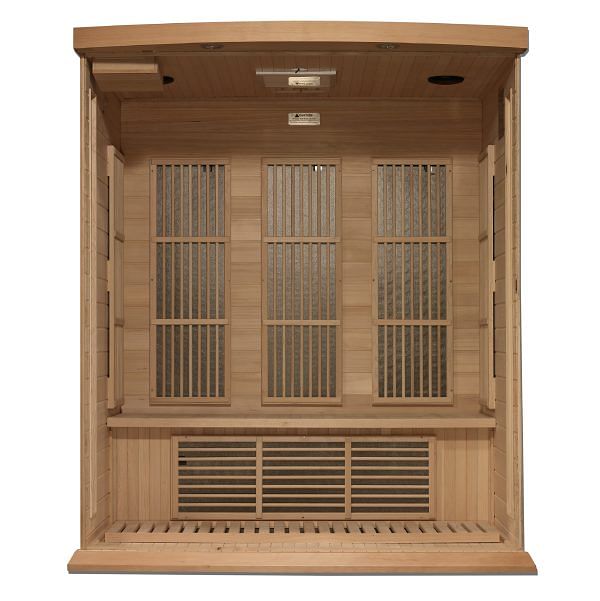 Golden Designs Maxxus 3-Person Near Zero EMF FAR Infrared Sauna with Canadian Hemlock - Image 5