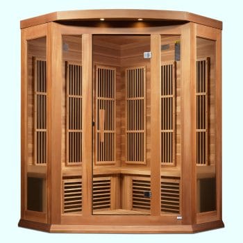 Alternative view of Golden Designs Maxxus 3-Person Corner FAR Infrared Sauna Carbon Low EMF with Canadian Red Cedar