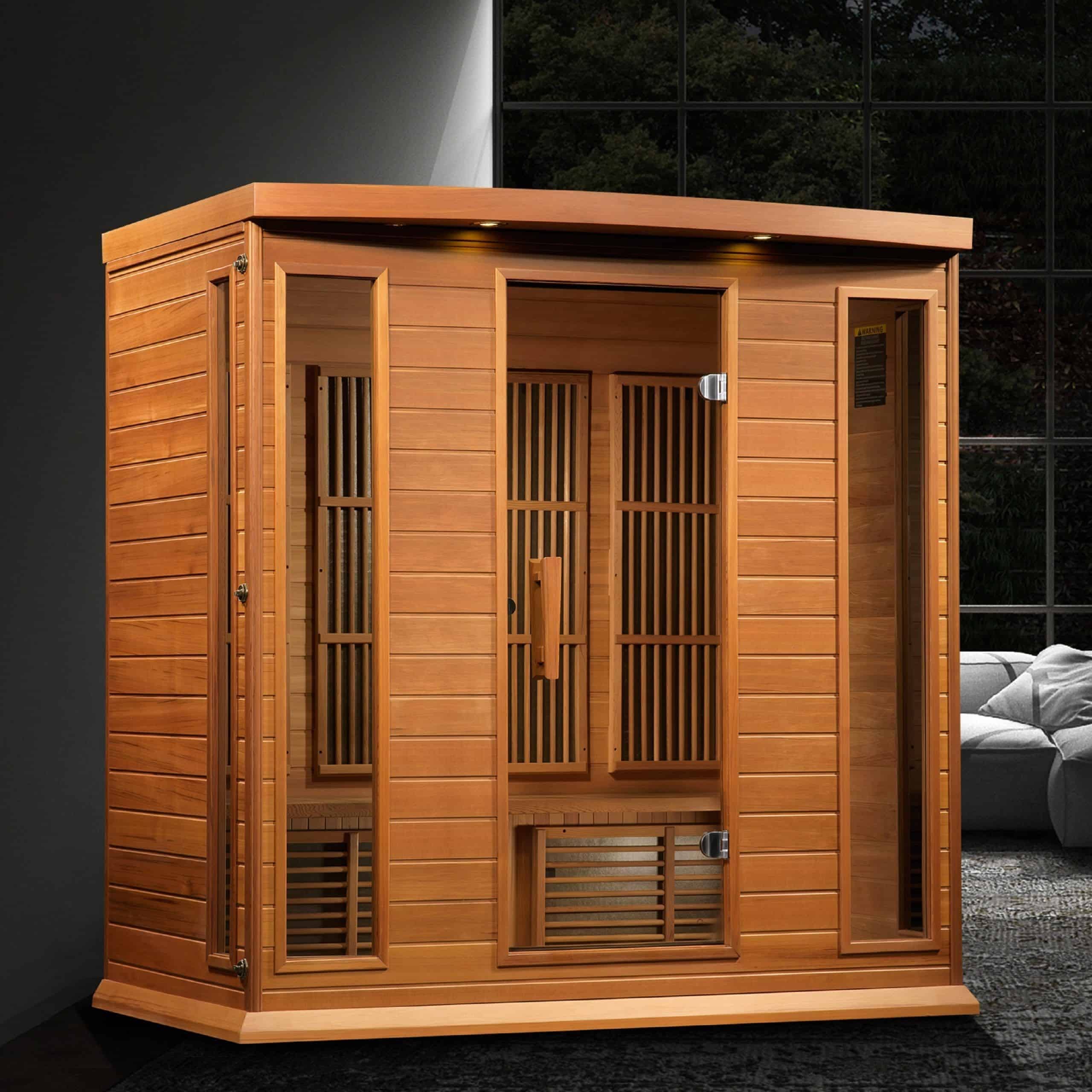 Maxxus 4-Person Near Zero EMF (Under 2MG) FAR Infrared Sauna (Canadian Red Cedar) - Image 2