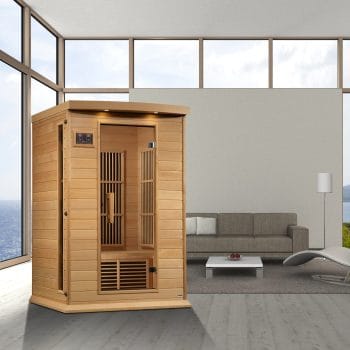 Alternative view of Golden Designs Maxxus 2-Person FAR Infrared Sauna - Low EMF with Canadian Hemlock
