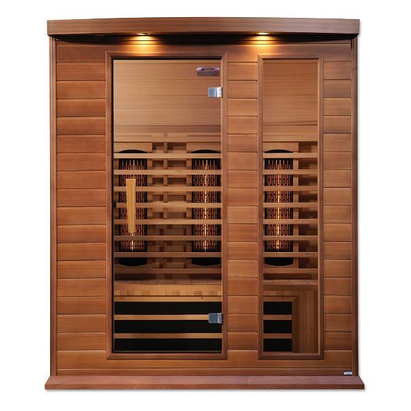 Maxxus 3-Person Full Spectrum Near Zero EMF (Under 2MG) FAR Infrared Sauna (Canadian Red Cedar) - Image 3