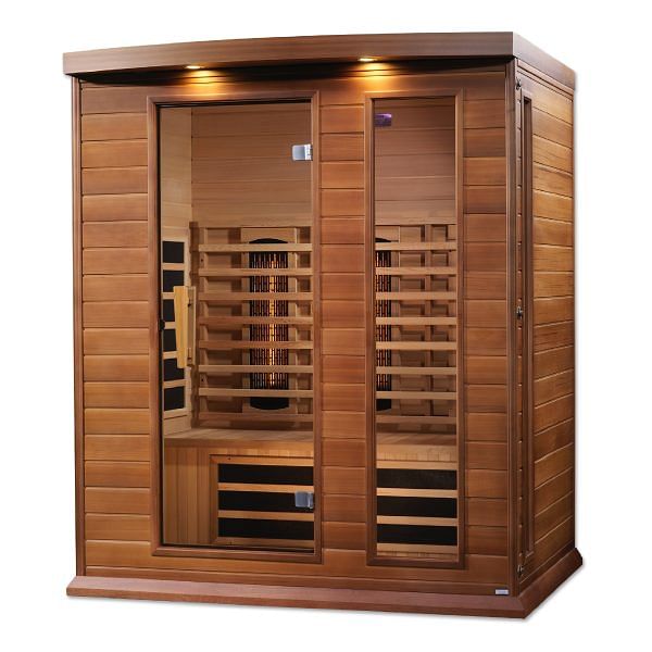 Maxxus 3-Person Full Spectrum Near Zero EMF (Under 2MG) FAR Infrared Sauna (Canadian Red Cedar) - Image 4