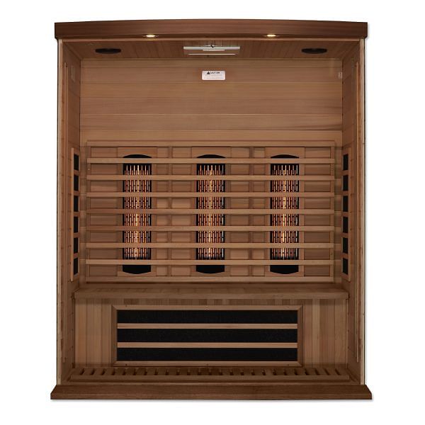 Maxxus 3-Person Full Spectrum Near Zero EMF (Under 2MG) FAR Infrared Sauna (Canadian Red Cedar) - Image 5