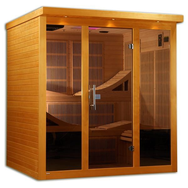 Golden Designs Dynamic "Monaco" 6-person Ultra Low EMF FAR Infrared Sauna - Image 5