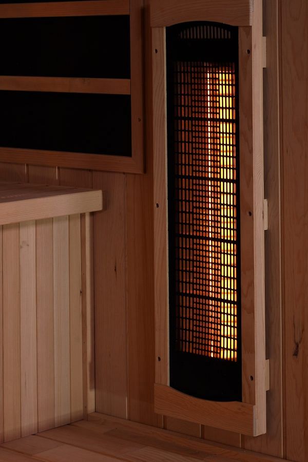 Golden Designs 4-Person Full Spectrum EMF FAR Infrared Sauna with Himalayan Salt Bar - Image 10