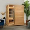 Golden Designs 2025 Soria 3 Person Indoor Full Spectrum Traditional Hybrid Sauna