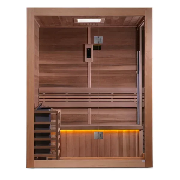 Golden Designs Hanko Edition 2-3 Person Traditional Steam Sauna- Canadian Red Cedar Interior - Image 4