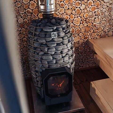 HUUM HIVE Flow LS Wood-Burning Sauna Stove w/ Firebox Extension, 9.8kW - Image 4