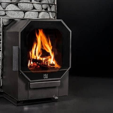HUUM HIVE Flow LS Wood-Burning Sauna Stove w/ Firebox Extension, 9.8kW - Image 3