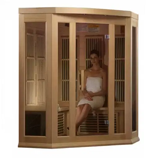 Golden Designs Maxxus 3-Person Corner FAR Infrared Sauna Carbon Low EMF with Canadian Hemlock | MX-K356-01 - Image 4