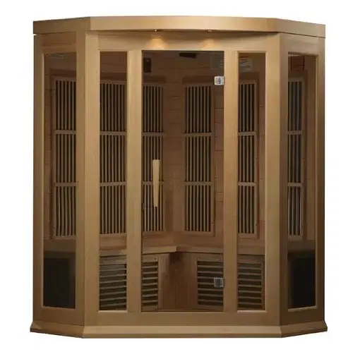 Golden Designs Maxxus 3-Person Corner FAR Infrared Sauna Carbon Low EMF with Canadian Hemlock | MX-K356-01 - Image 2