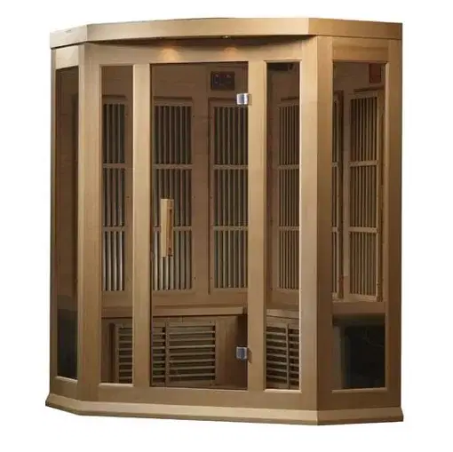 Golden Designs Maxxus 3-Person Corner FAR Infrared Sauna Carbon Low EMF with Canadian Hemlock | MX-K356-01 - Image 3