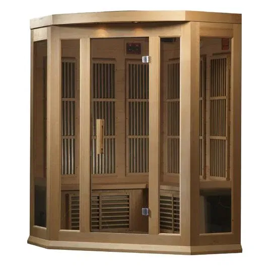 Golden Designs Maxxus 3-Person Corner FAR Infrared Sauna Carbon Low EMF with Canadian Hemlock | MX-K356-01 - Image 3