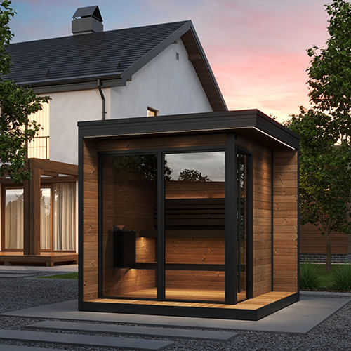 SaunaLife GL6 Outdoor Sauna Kit in Patio