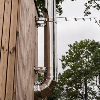 Alternative view of HUUM Thru-Wall Backside Connection Chimney Kit