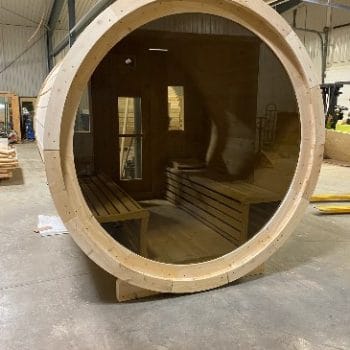 True North Glass End Barrel Outdoor Sauna 6' Overview