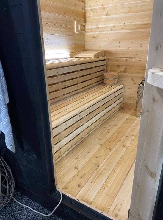 True North Jasper Cabin Outdoor Sauna Interiror